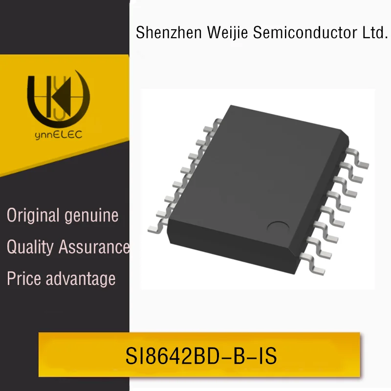 

Original SI8642BD-B-IS Quad Digital Isolator | 5kVrms 150Mbps | Wide SOIC-16