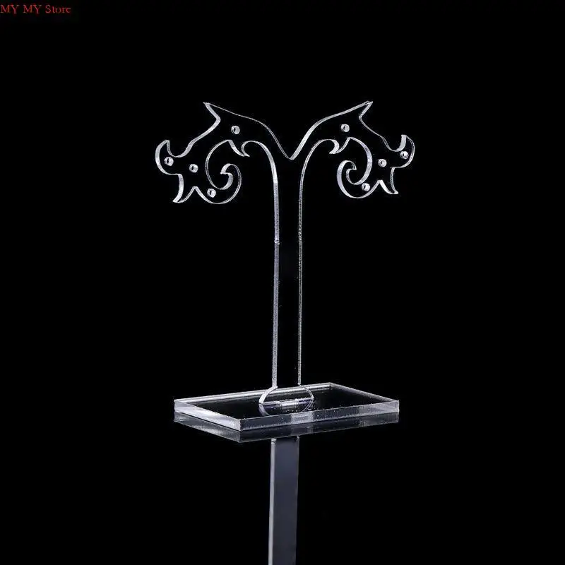 N1he أقراط أكريليك حامل حامل شجرة الأذن شكل أذن شاشة حامل المجوهرات حامل