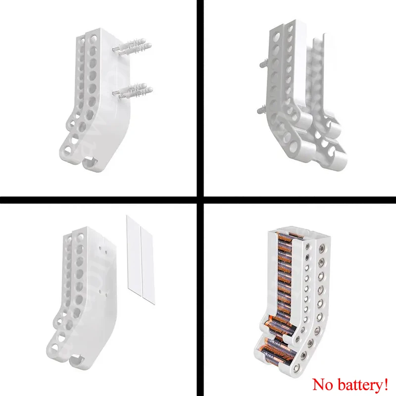 10 قطعة AAA & AA بطارية الحائط تخزين قوس حامل فرز رف شاشة تخزين البطارية المنظم كومبو حارس الاستغناء