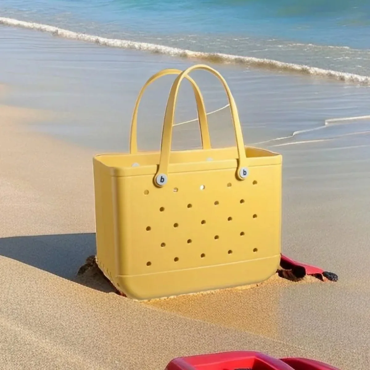 Beach Bogg Bag Children Women Storage Handbag Hole Bag Portable Shopping Basket Outing Sports Shopping Portable Eva Handbag