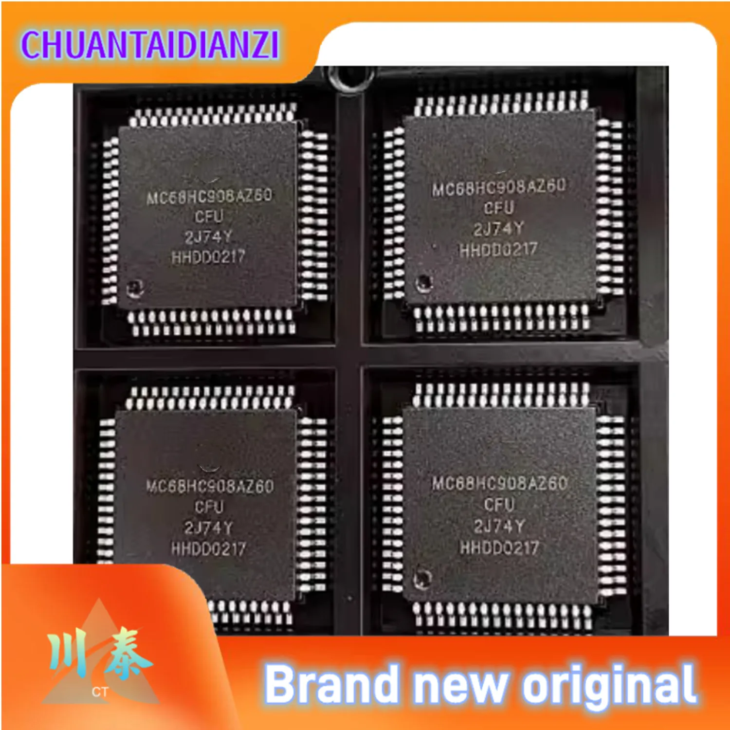 2PCS New MC68HC908AZ60 QFP64 MC68HC908AZ60CFU 2J74Y IN STOCK 100% Good