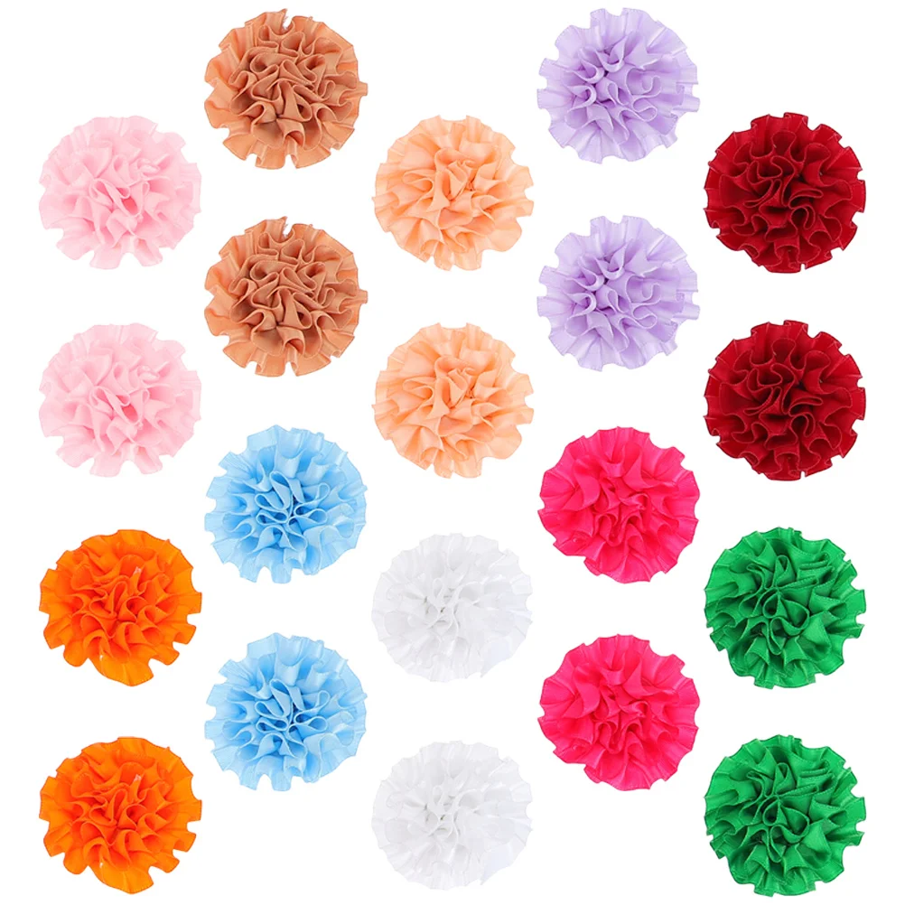 

20 Pcs Pet Collar Flowers Bright Color Mixed nament for Dog Cat Small Pets Grooming Accessories Neckwear Pet Supplies