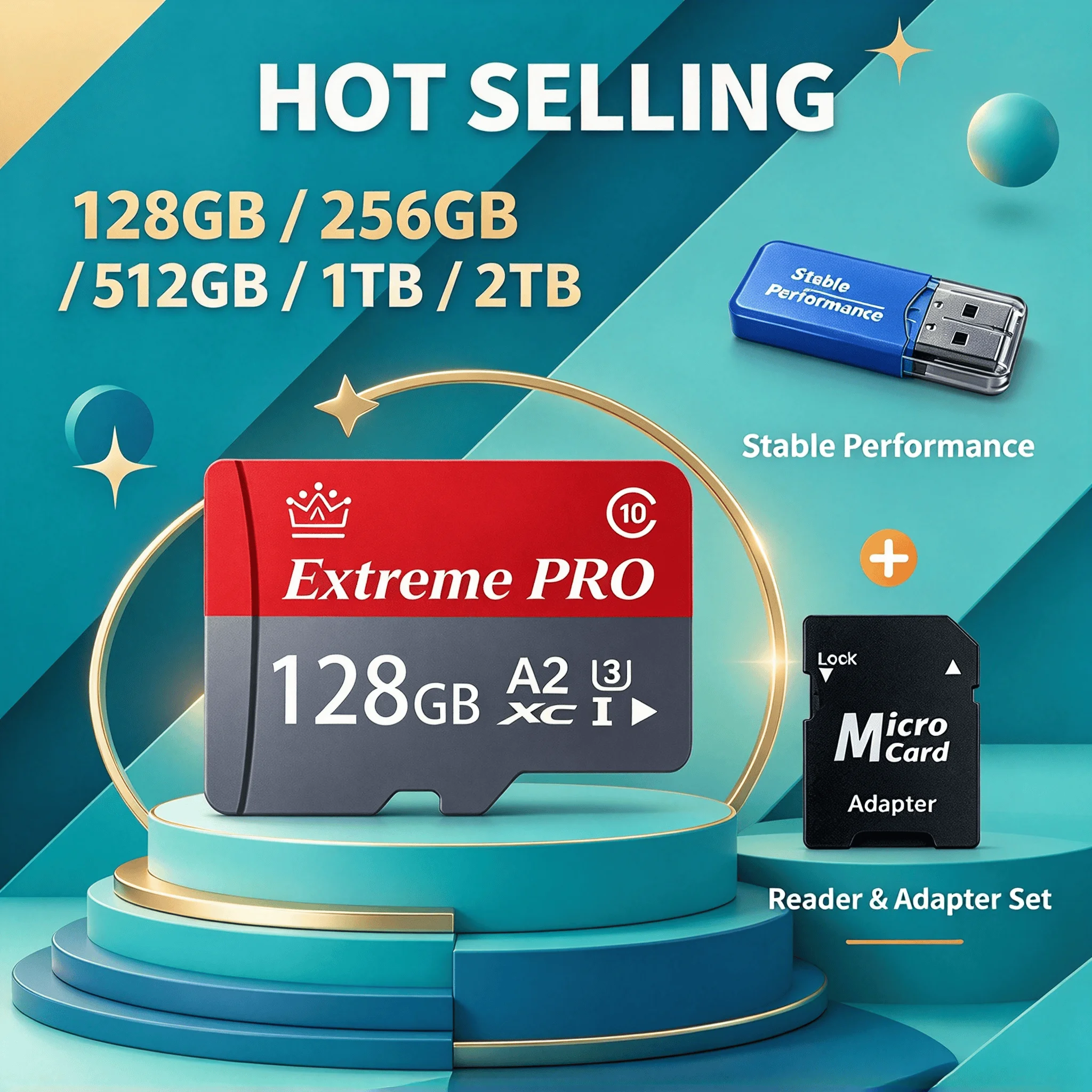 Micro TF SD Card 128GB 256GB Reliable Security Camera Fast Read Write Class 10 Pro Max Unit Plus Speed Xtreme System