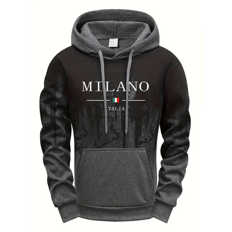 Men's Set/Hoodie/Pants Autumn Winter Italy Casual Fashion Sportswear Hooded Sweatshirt and Sweatpants Outdoor Sports Jogger Suit - view 5