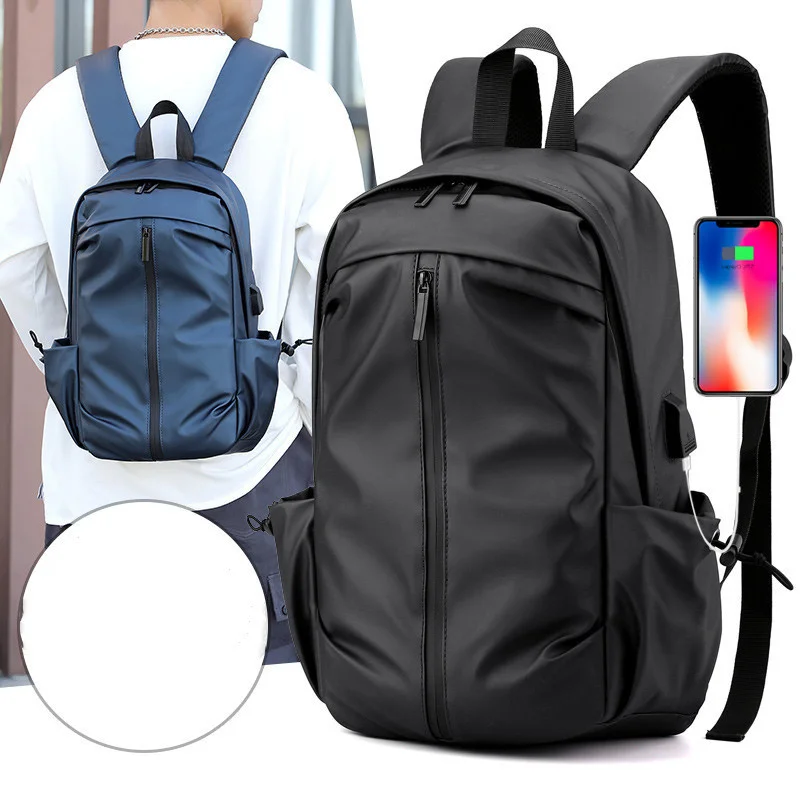 

New men's commuter business backpack USB rechargeable double shoulder computer bag fashion Luggage Backpack simple travel bag