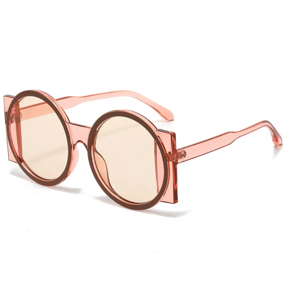 Lunettes de soleil rondes surdimensionnées à la mode UV400 lunettes de soleil dégradées uniques lunettes Y2K pour femmes et hommes