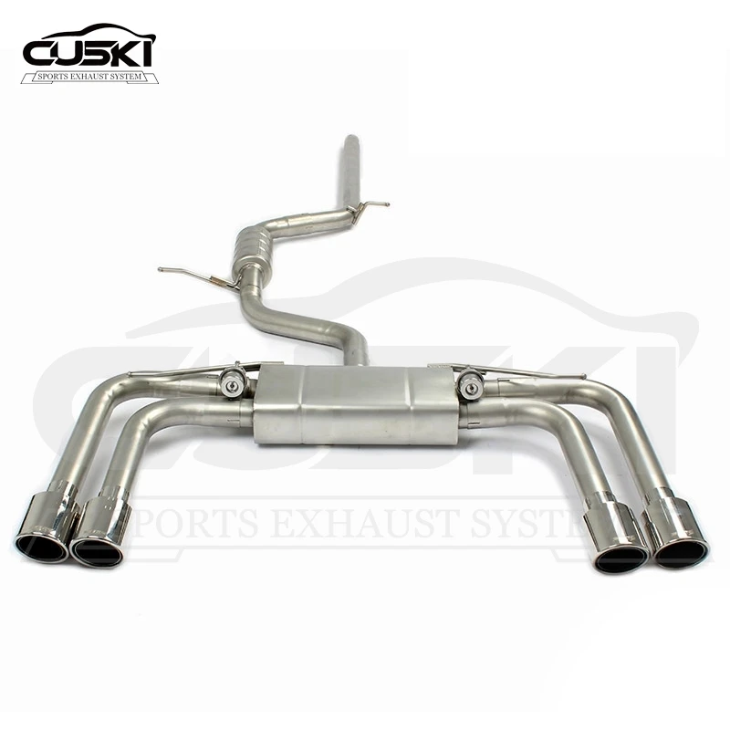 CUSKI Catback Exhaust For Audi A3 2.0T 2014-2020 1.4T/1.8T/2.0T Exhaust System With Racing Car Voice Wave