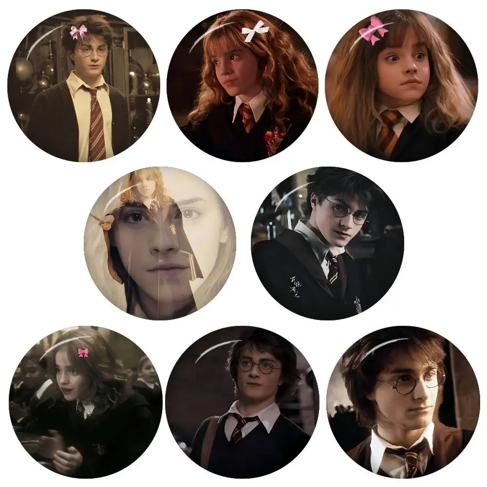 Pin de Botón de Anime de Películas Populares de Harry Potter, Broche Hecho a Mano para Ropa, Decoración de Mochila de Dibujos Animados, Accesorios de Joyería