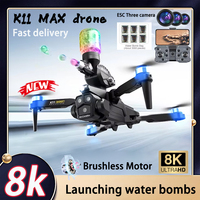 New K11 Max Drone 8K Three Camera Aerial Photography Obstacle Avoidance Foldable Brushless Motor Water Bombs Dron Quadcopter Toy