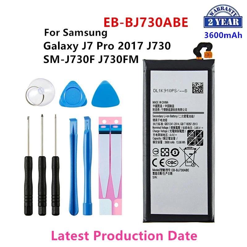 

Brand New EB-BJ730ABE 3600mAh Battery For Samsung Galaxy J7 Pro 2017 SM-J730 SM-J730FM J730F/G J730DS J730GM J730K +Tools