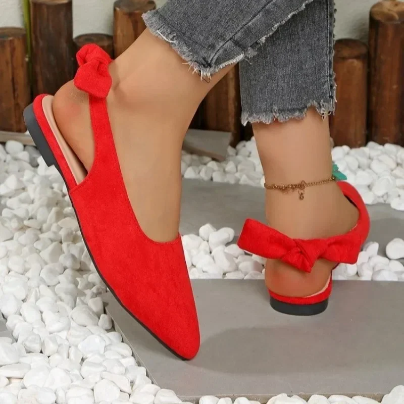 Женские туфли на плоской подошве, темпераментные повседневные сандалии на плоской подошве с острым носком, уличные нескользящие сандалии на плоской подошве для женщин, одинарные туфли с неглубоким горлышком, лоферы