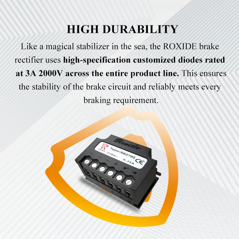 ROXIDE  Rectification Device RB270S, Brake Rectifier Module, 270V Full-Wave Rectifier, Rectifier Power Supply