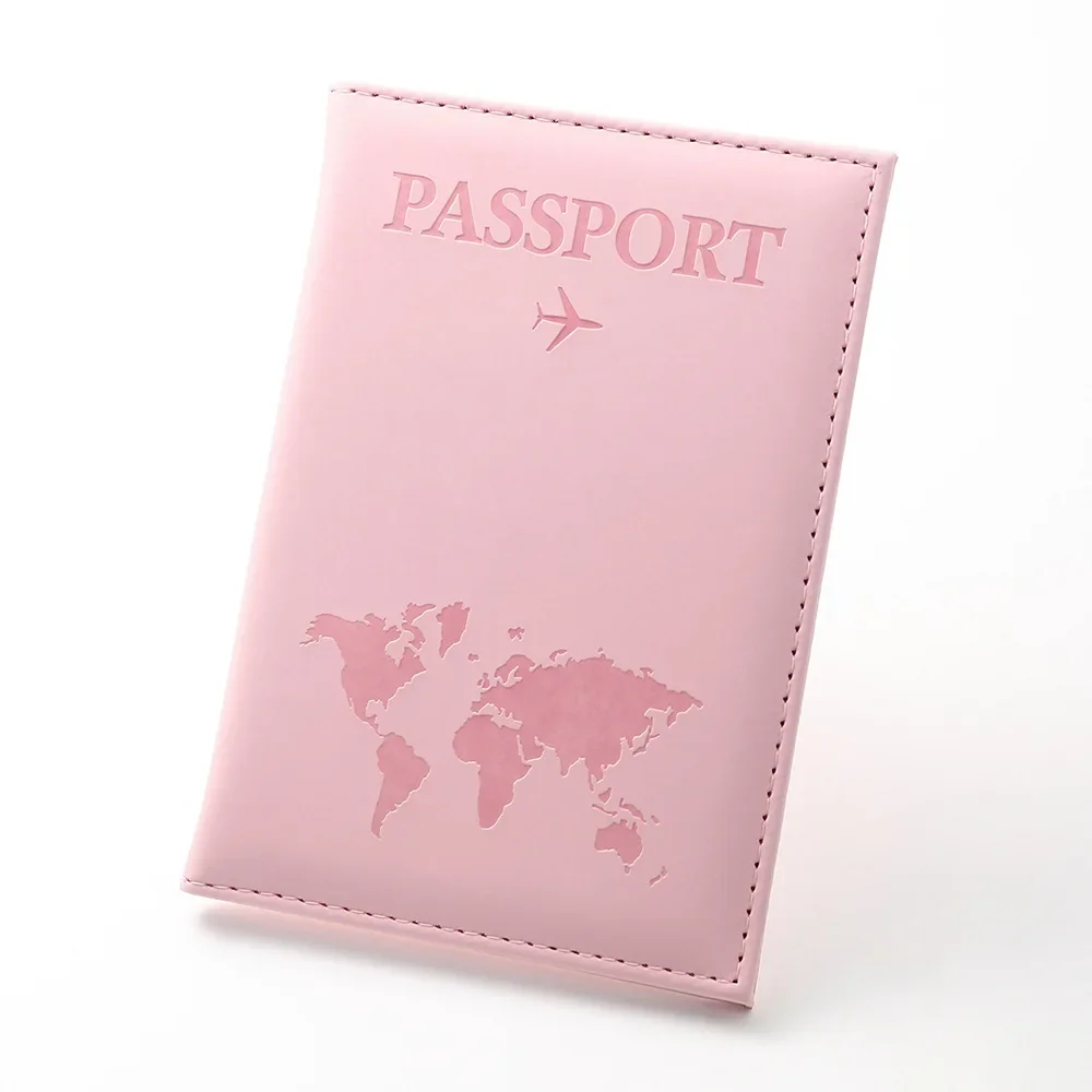 Fashion PU Airplane Travel Passport Cover Women Men Passport Credit Card Holder Case PU Leather Business Card Passport Wallet