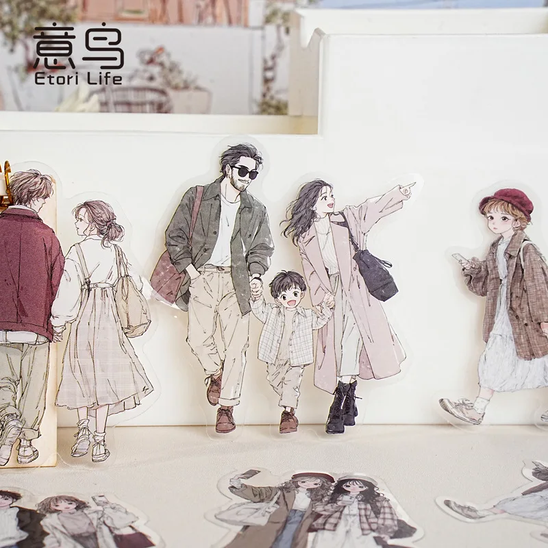 20 قطعة/1 مجموعة ملصقات سجل القصاصات Kawaii مجموعة المشاة غير المرغوب فيه مجلة الذهب مخطط القرطاسية ملصق ديكور