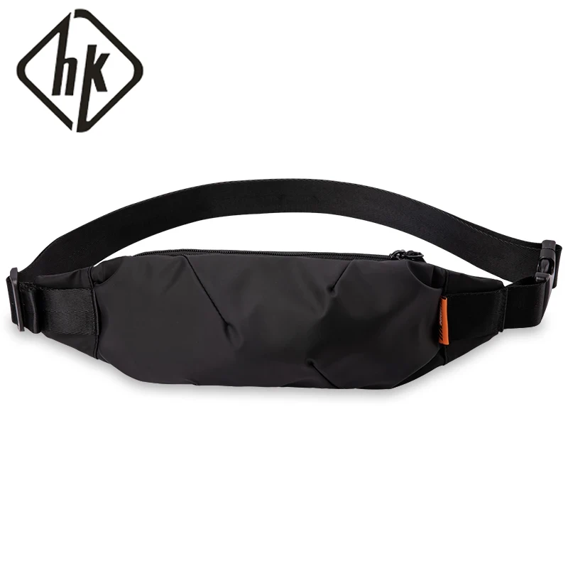 HcanKcan Men's Casual Sports Waist Bag fashion Travel Shoulder Pack Multifuctional Running Chest Pack For Women YKK Zipper Fanny