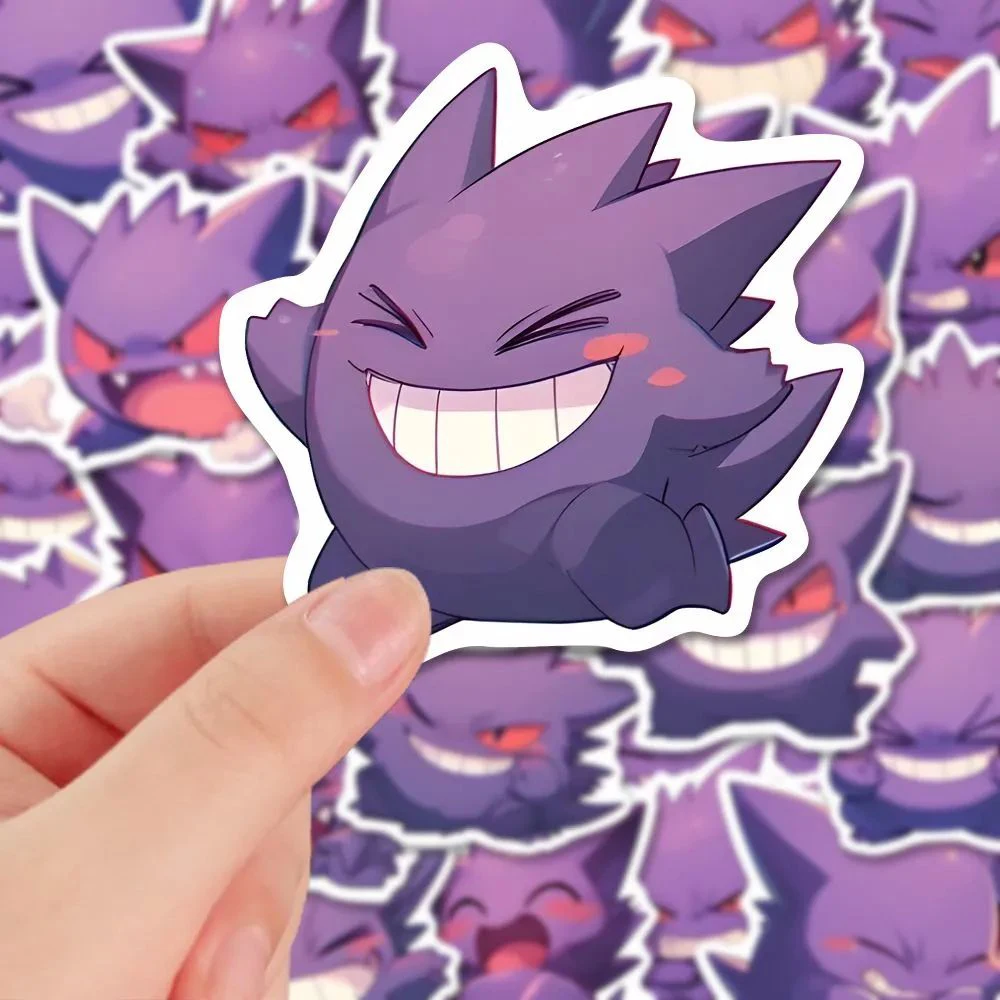 10/30/50pcs Anime Pokemon Gengar naklejki Cute Cartoon Graffiti naklejki DIY Laptop walizka telefon fajne klasyczne zabawki naklejki prezenty