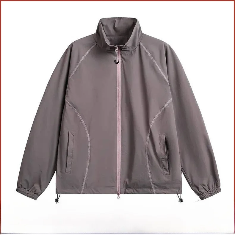 

Sle American Contrast Color Stitching Windproof Waterproof Outdoor ex Stand Collar Jaet Coat for Men And Women