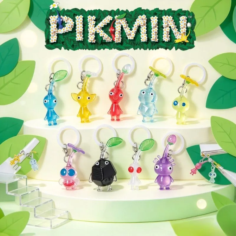 Bandai ！！PIKMIN Nintendo Game Characters Action Figures Model Key Backpack Pendant Gashapon Ball Collectibles Official Genuine