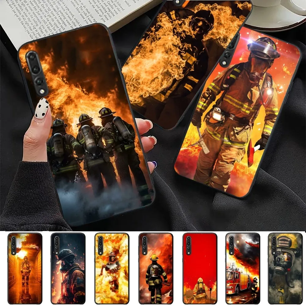 Firefighter Heroes Fireman Phone Case For Huawei P 8 9 10 20 30 40 50 Pro Lite Psmart Honor 10 Lite 70 Mate 20lite