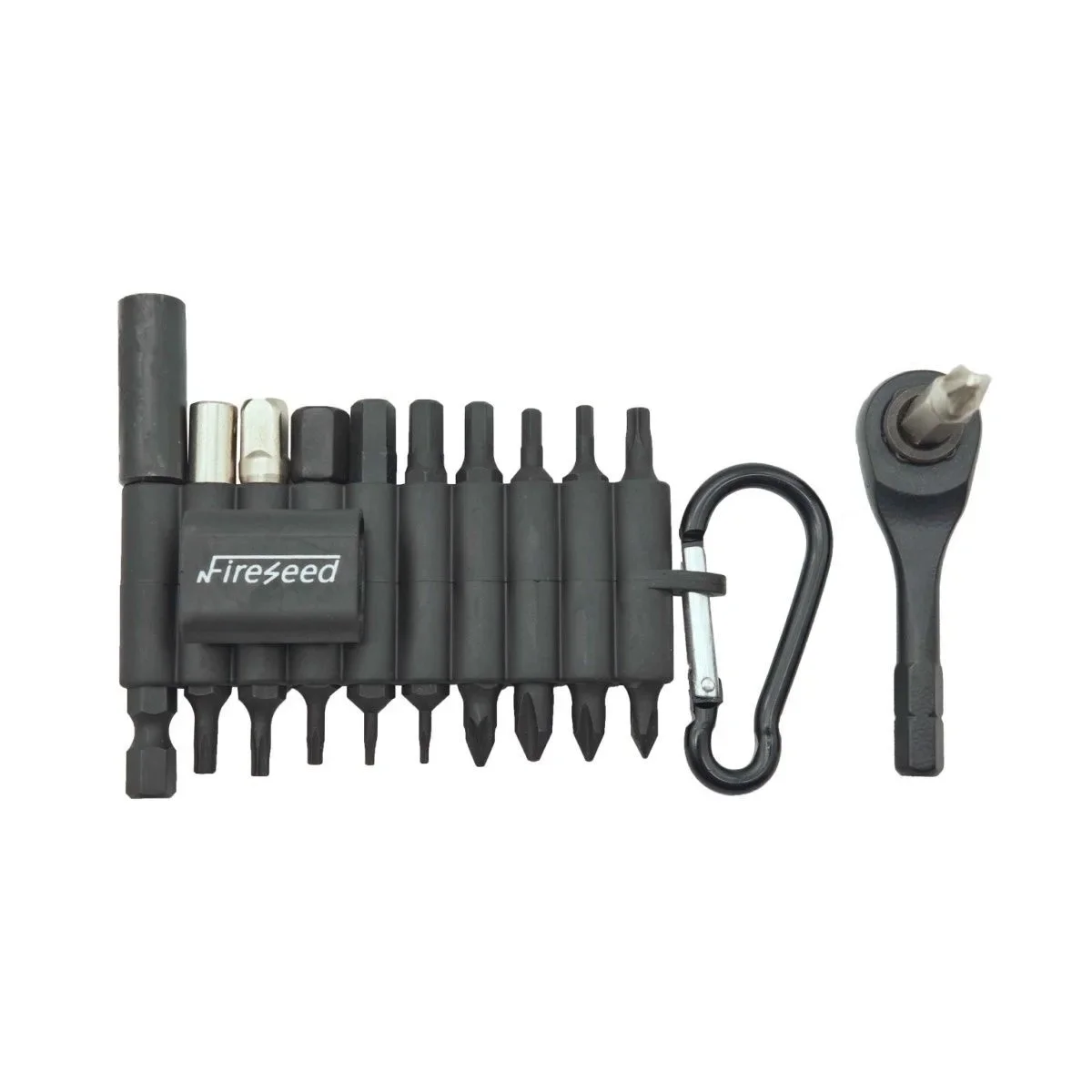 21-teiliger 60-Zahn EDC Ratschenschlüssel-Satz, 1/4' Magnethalter & Bits, Präzisions-4mm-Adapter, Tragbar mit Karabiner-Schraubenschlüssel-Werkzeug – Detail 1