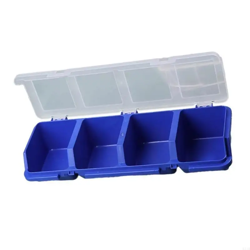 E21B Tool Part Container Bin Parts Storage Box Screw Box with 4 Compartment