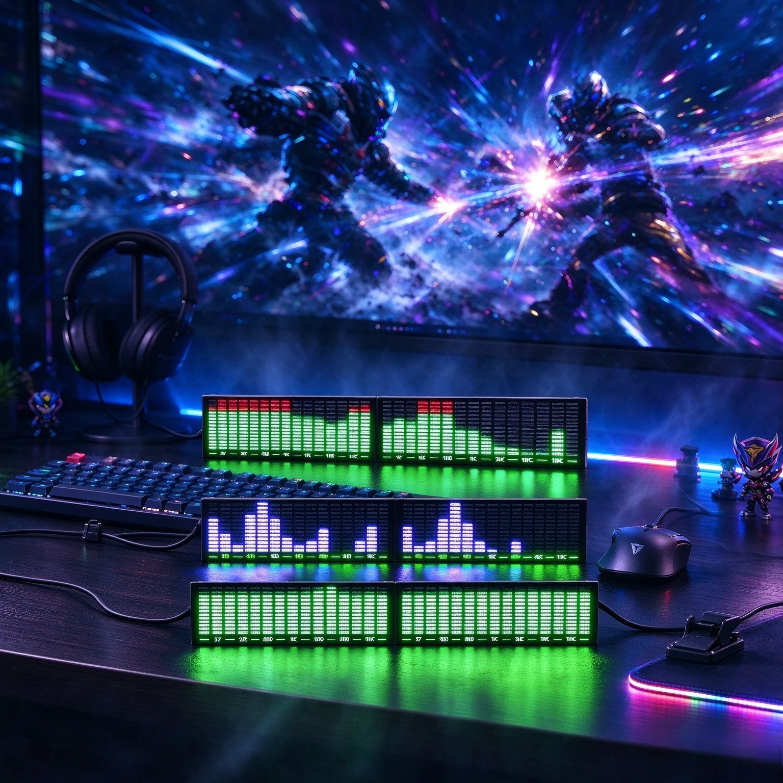 Multi Mode Desktop Illuminated Ornament, Voice Controlled Music Rhythm, E-sports Room,car Atmosphere Decoration Gift