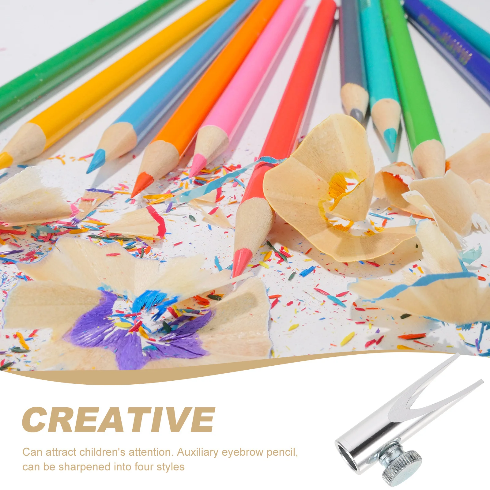 

Makeup Pencil Sharpener Dual Function Sharpener for Eyeliner Lip Brow Pencils Lightweight Student Stationery Organizer