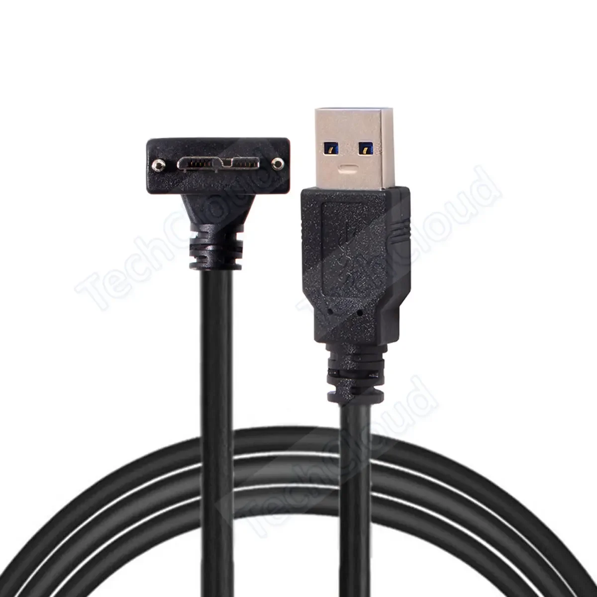 

USB3.0 A to Micro B Cable 90 Degree With Pannel Mount Screw 5Gbps data cable External Hard Drive Disk Cable for industrial camer