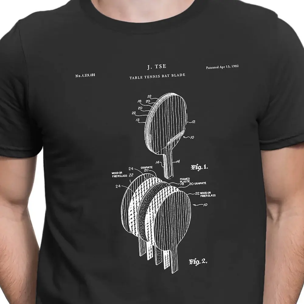 Ping Pong T Shirt Table Tennis Patent Pt723