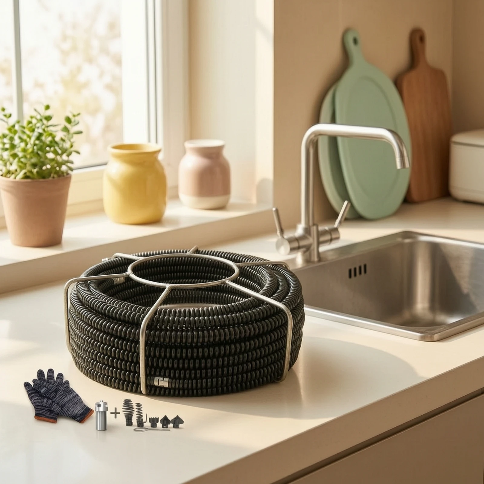 Obrázek 6: 4 kousky drén úklid jaro long-lasting drén úklid kabel bortit se unclogger pipe-safe nářadí lehko na použít pro homeowners
