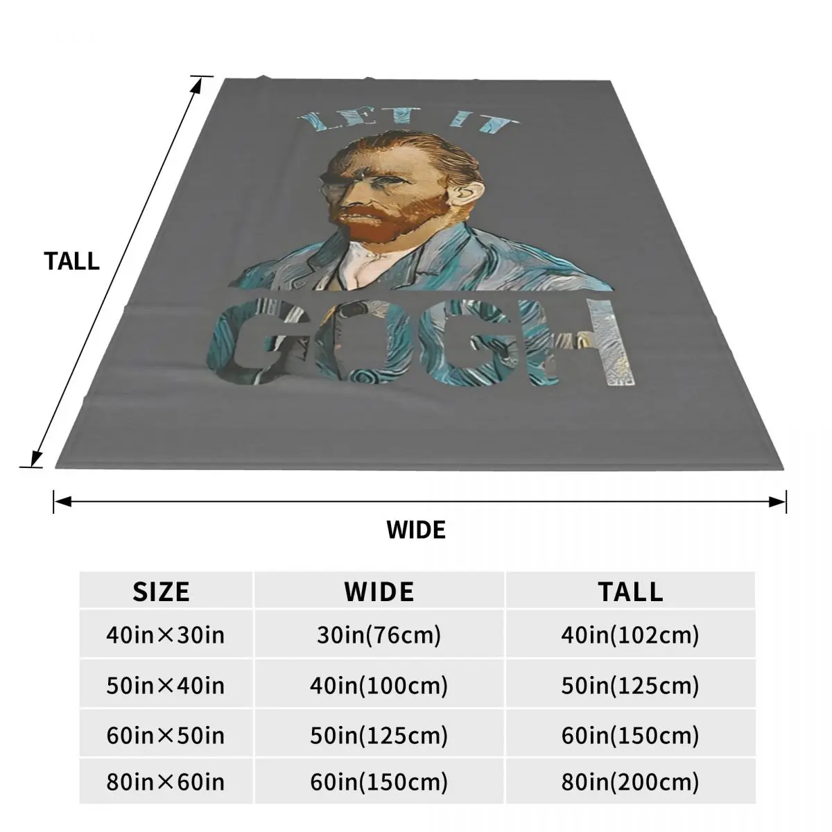 Van Gogh Its Vincent Soft Blankets Picnic Plush Throw Blanket Novelty Couch Chair Flannel Bedspread Sofa Bed Cover