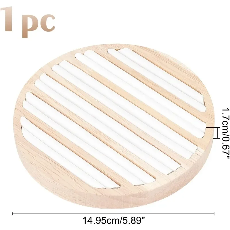 Jewelry Display Stand Earring Necklace Display Holder 13x9 Inch Wood Business Card Holder Jewelry Organizer Table