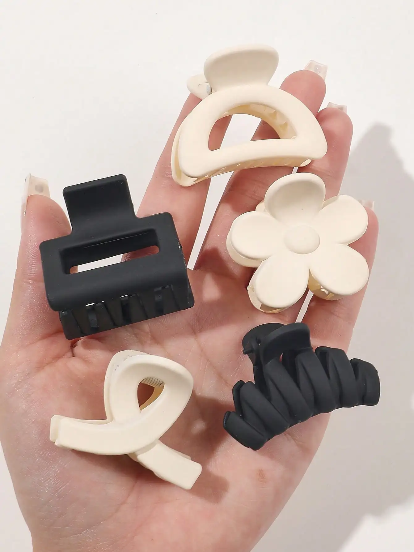 10 Stück mehrfarbige kleine Haarklammern, niedliche Blumen, rutschfeste Kieferklammern, 5 Stile, Bananenklammern, Haarschmuck für Frauen und Mädchen – Detail 35