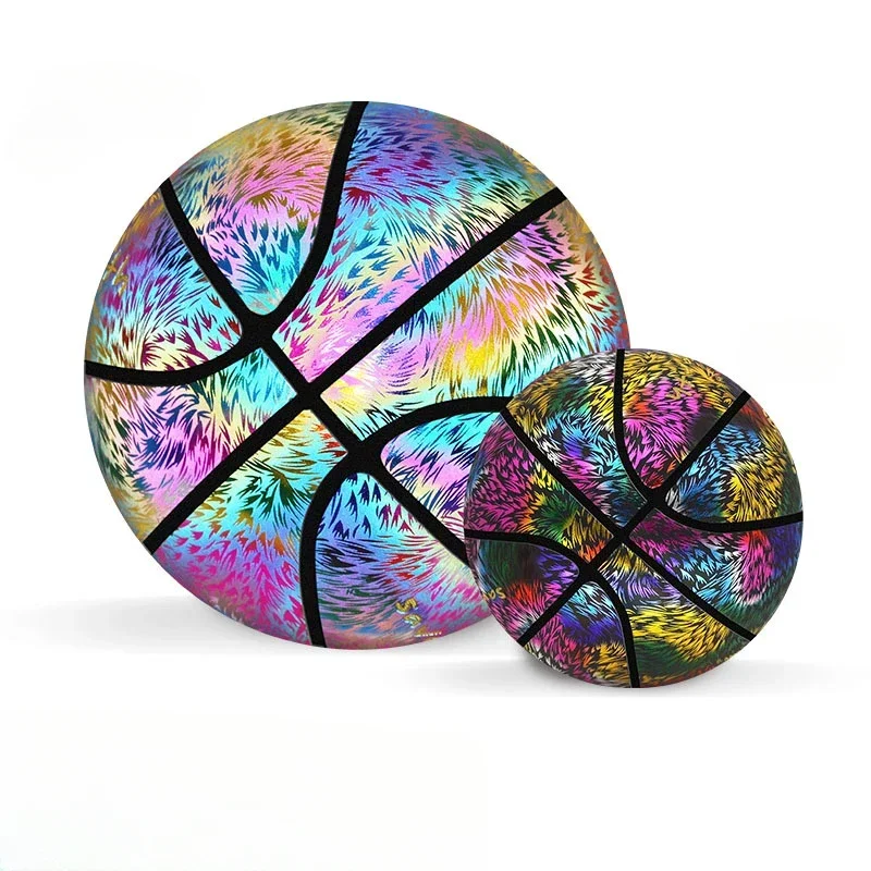 Dazzle Light Basketball 7#  Reflective Basketball PU Wear-resistant Luminous   Basketball Competition Training Balls