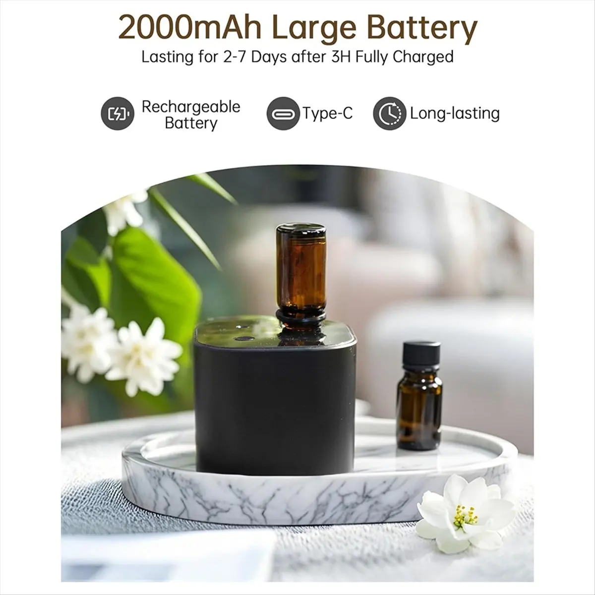 T117C-Waterless Cordless Diffuser Portable Small Mini Diffusers,Battery Operated Aromatherapy Diffuser HOT