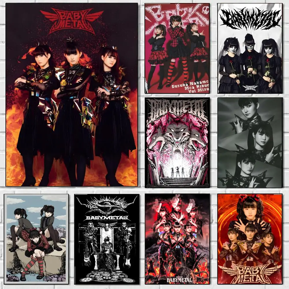 Japanese Metal Band B-Babymetal Poster Durable Painting Canvas Poster Wall Hanging Home Interior Decoration Art Mural Gift
