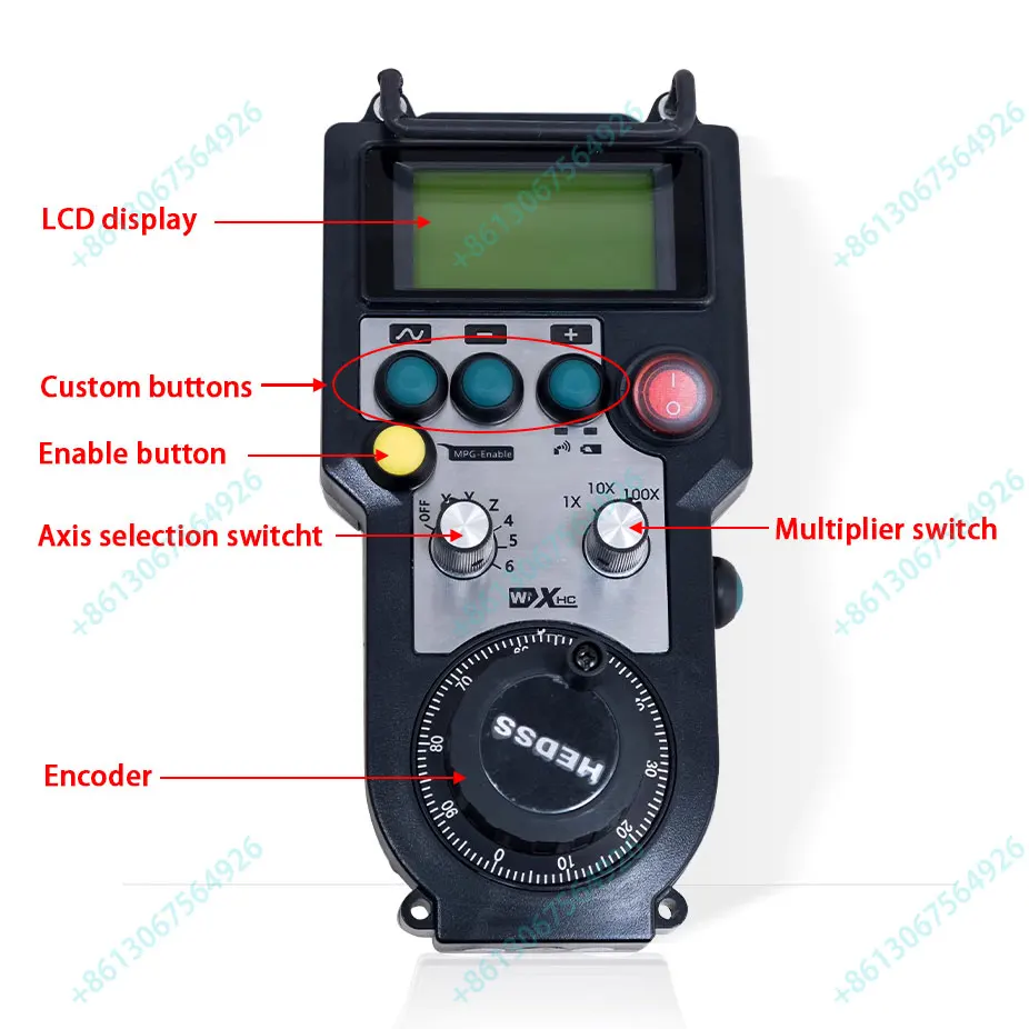 

AWGP-3 XHC wireless electronic handwheel machining center digital display pulse generator CNC machine tool handwheel for fanuc