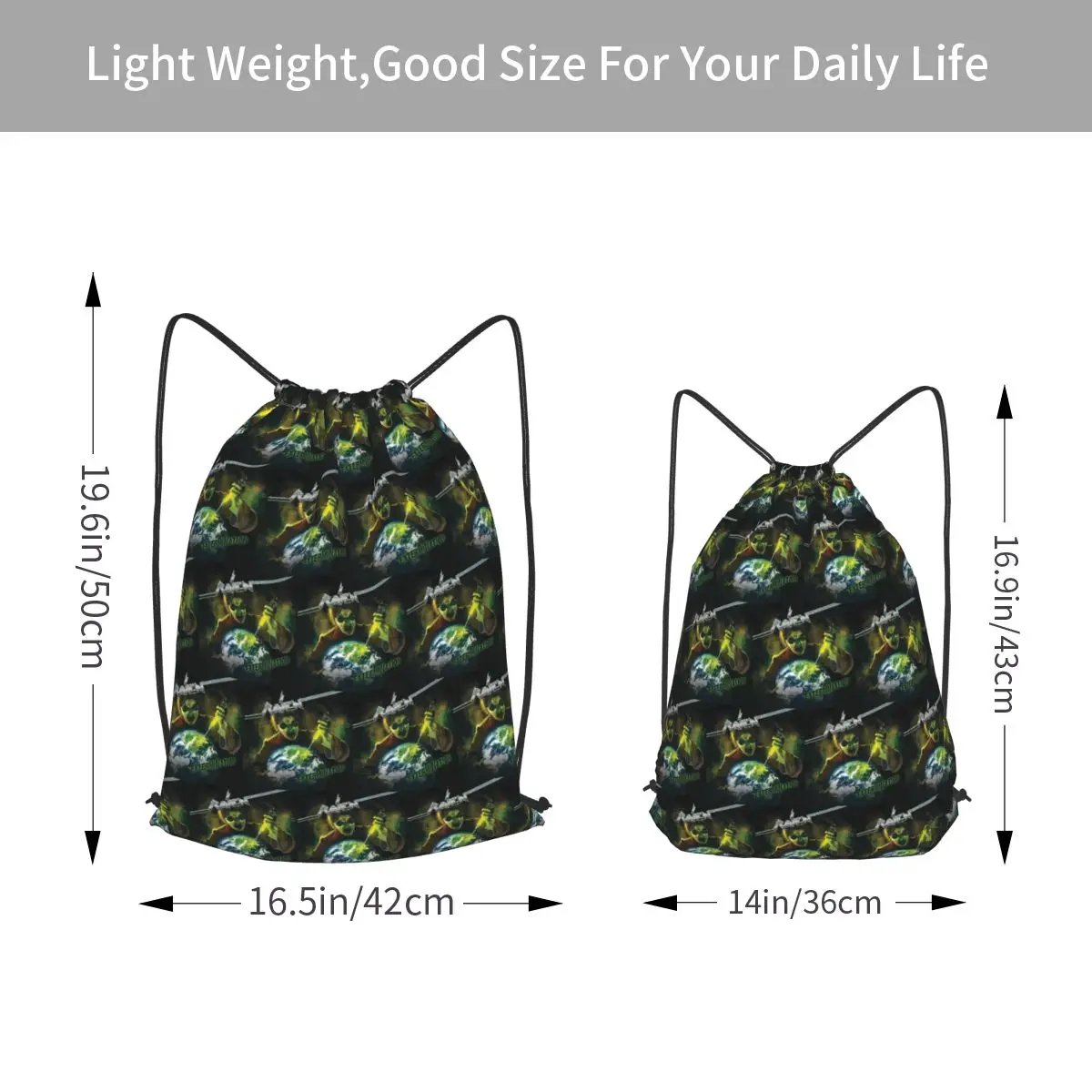 Ravens - Exterminations Album 2015 Backpacks Fashion Drawstring Bags Storage Bag Book Bags for Travel School