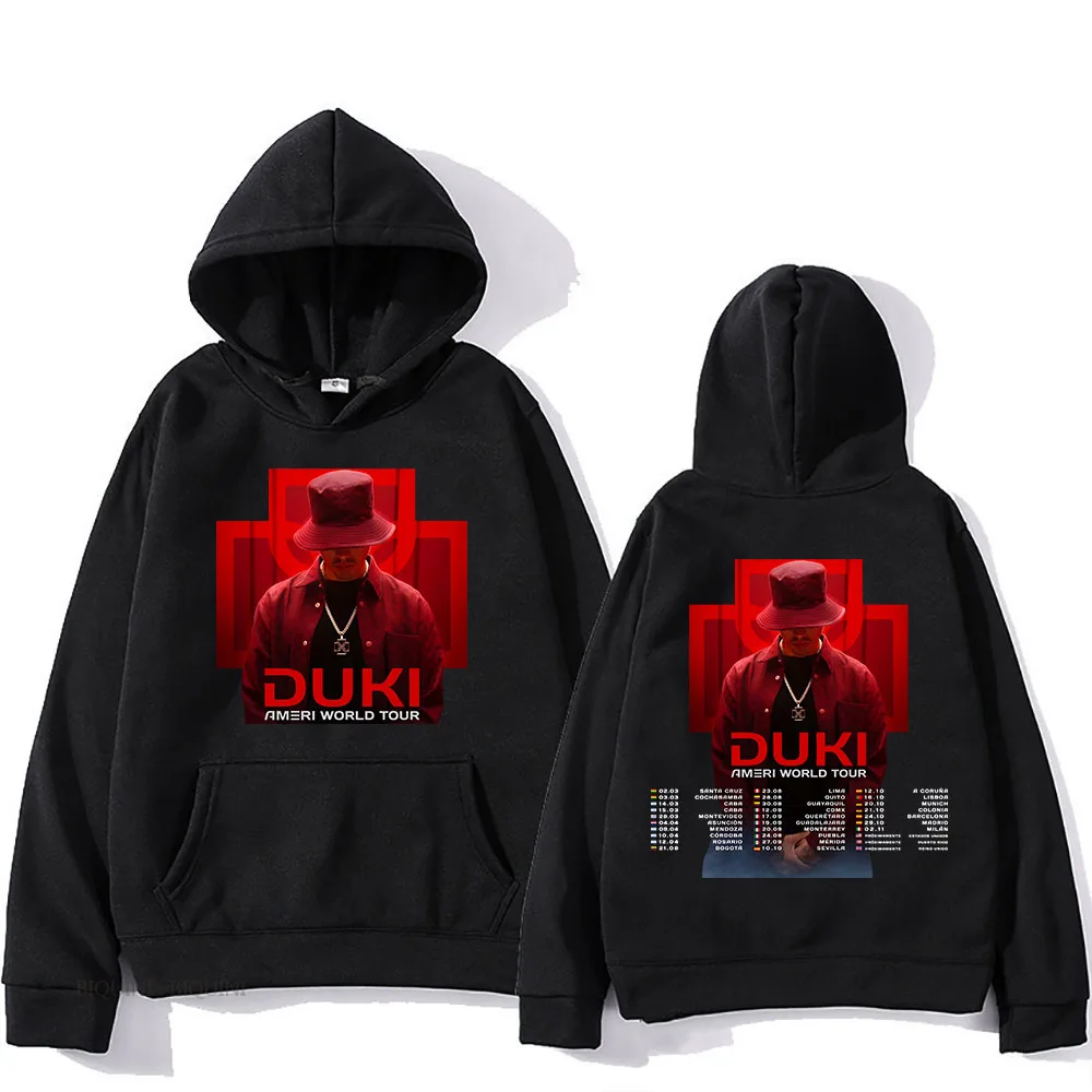 Duki Ameri World Tour 2025 Hoodies Heavy Mental Fashion Men/Women Sweatshirt Print Clothing Unisex Hip Hop Streetwear Male Hoody