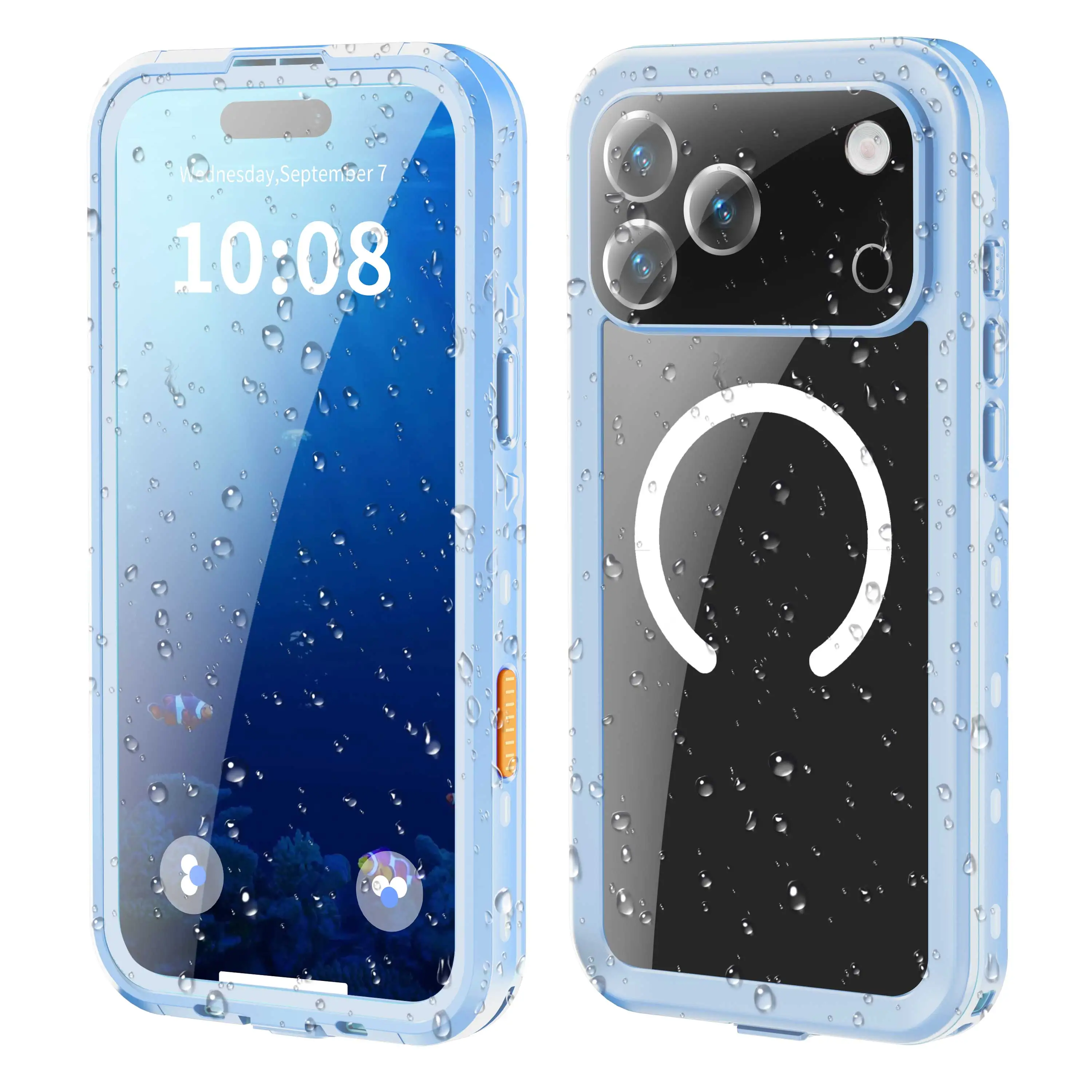 Coque de téléphone étanche IP68 pour iPhone 18 Pro Max, 17 Pro, 18 Pro, avec chargement sans fil magnétique pour MagSafe, idéale pour la plongée sous-marine.