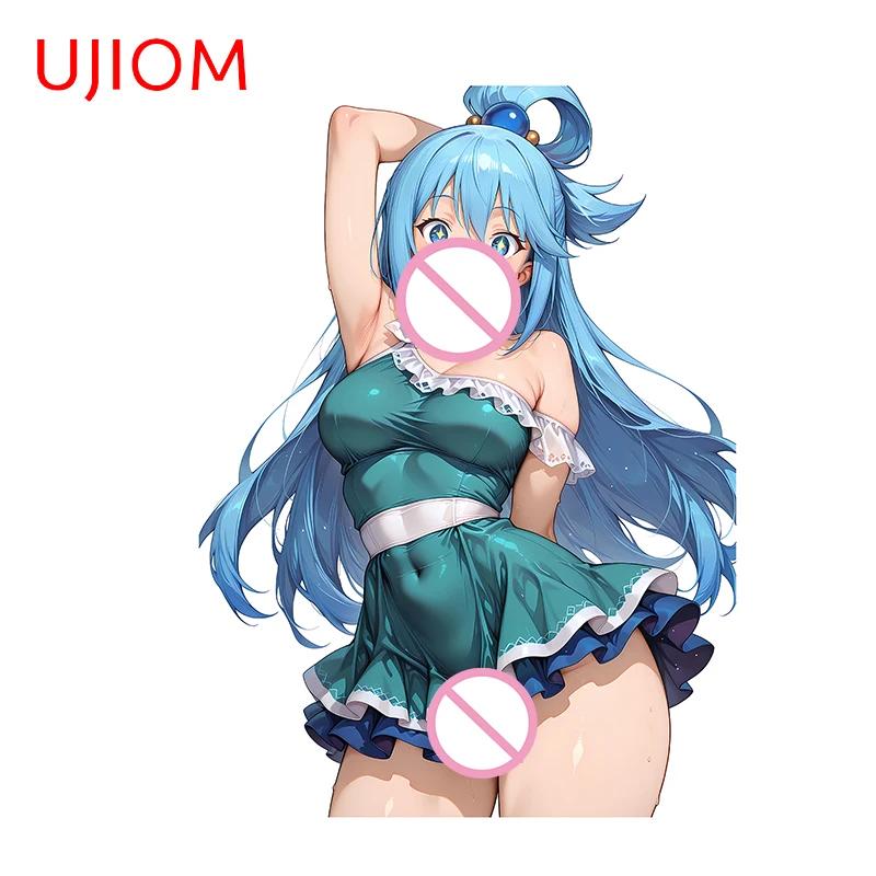 UJIOM Aqua Pretty Anime Character Wall Sticker Enchanting Fashion Eye Catching Chic Occlusion Scratch Decal Vinyl Wardrobe Decor