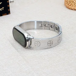 Luxury Stainless Steel Bracelet for Xiaomi Smart Band 9/ Mi Band 8 NFC Wristband Replacement Solid Metal Watchband for Men Women