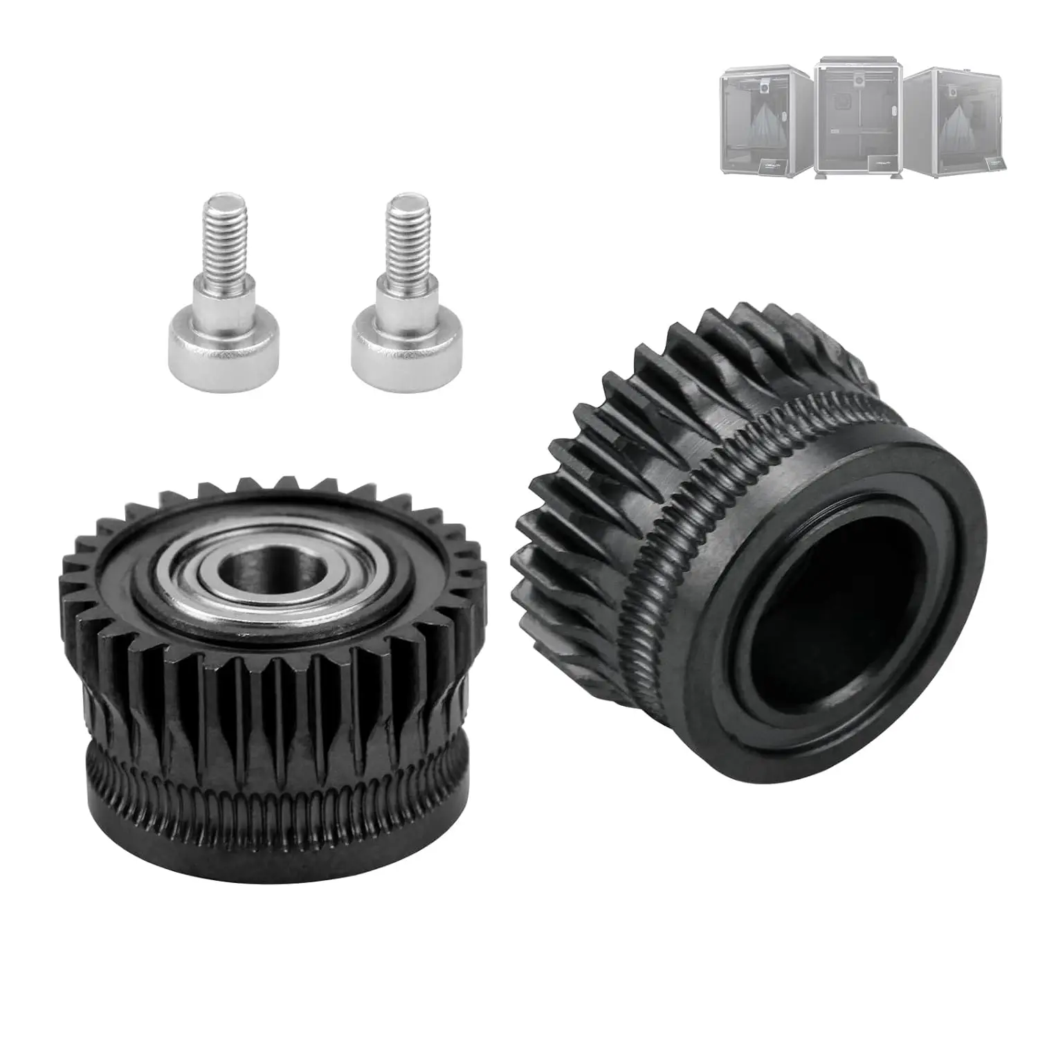 2pcs Upgrad Hardened Steel Filament Drive Motor Extruder Gears Wheel for K1 / K1 Max / K1C 3D Printer Accessories Parts