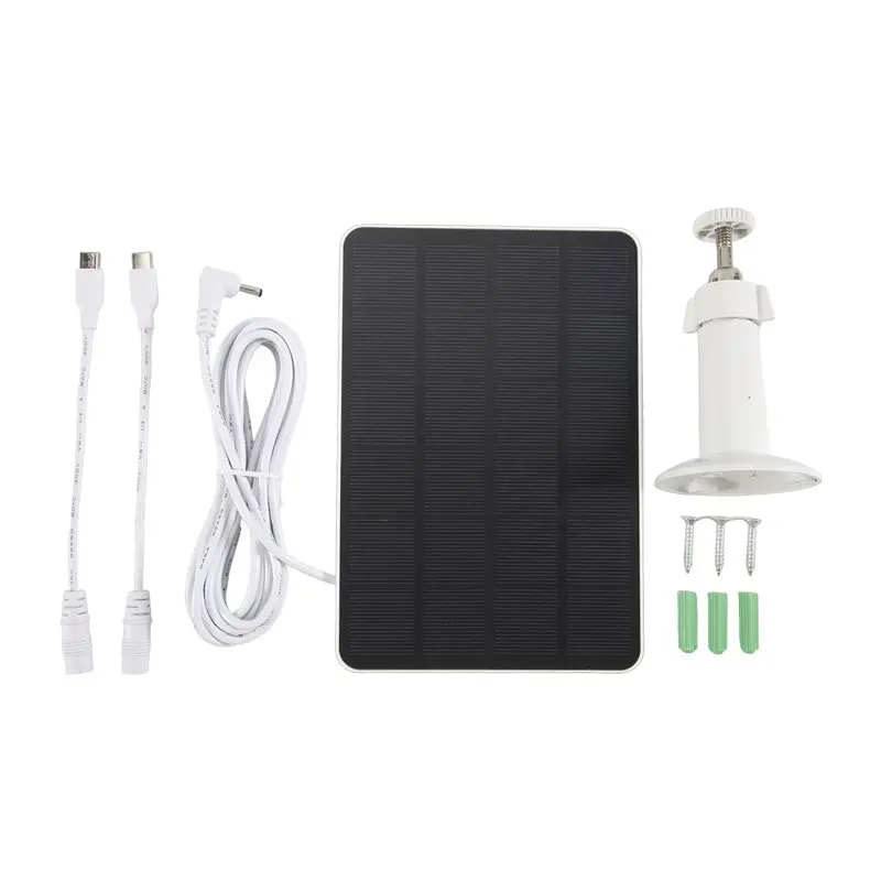 B50C Solar Panel For Outdoor Security Camera,5W Waterproof Solar Panels For Ring Spotlight Cam Plus/Pro