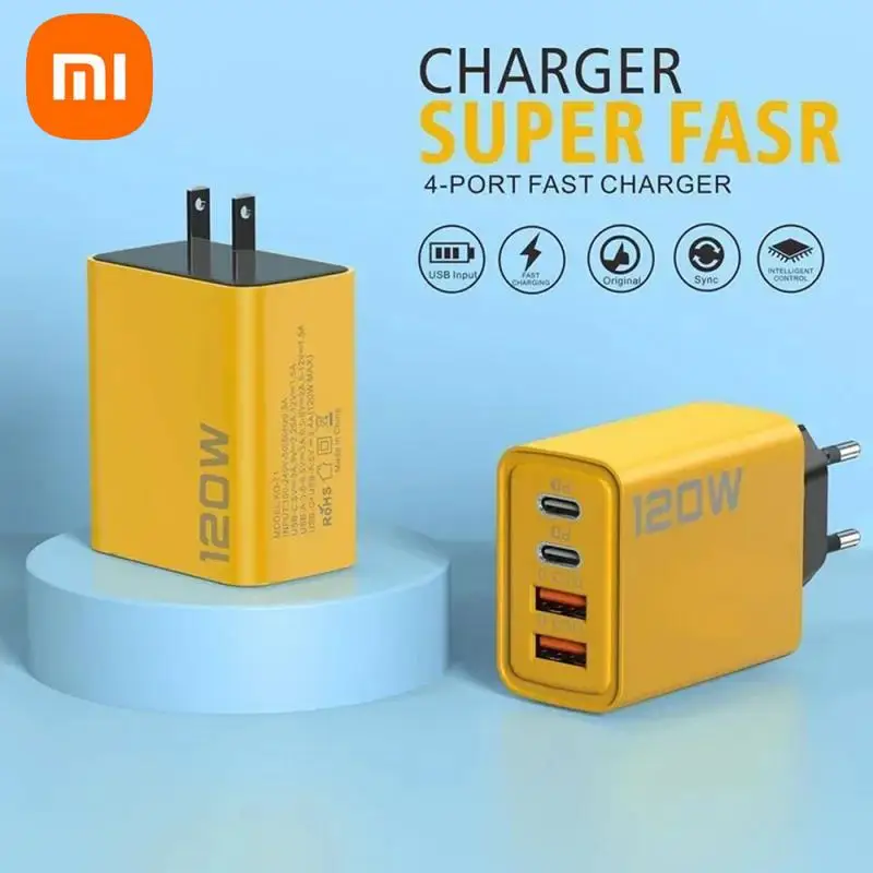 Xiaomi 120W USB Fast Charger Mobile Phone Charger Adapter PD 3.0 Quick Charging Fast Charge Chargers Type-C For Xiaomi Samsung