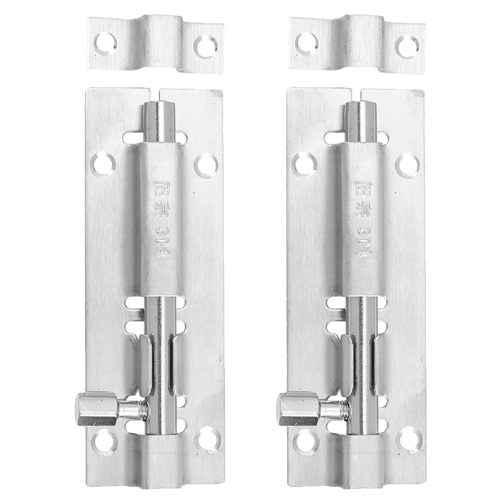 2pcs 304 Steel Lock For Bedroom Door Barrel Bolt Latch Slide Lock For Bathroom Bedroom Cupboard Door Security Slide Bolt