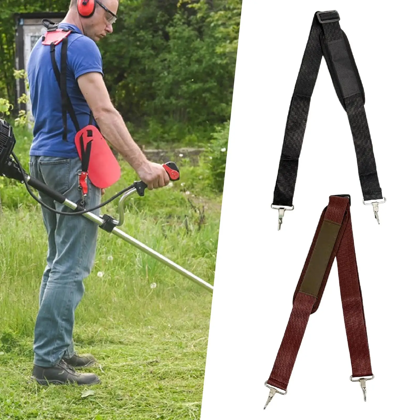 

Усиленный металлический регулируемый плечевой ремень для триммера, для ухода за газоном и травой