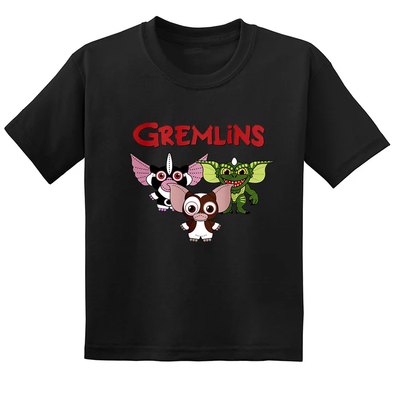 Cute Gremlins Gizmo Cartoon Print Funny Kids T shirt Summer Casual Kawaii Children Clothes Short Sleeve Baby Boys Girls T-Shirts