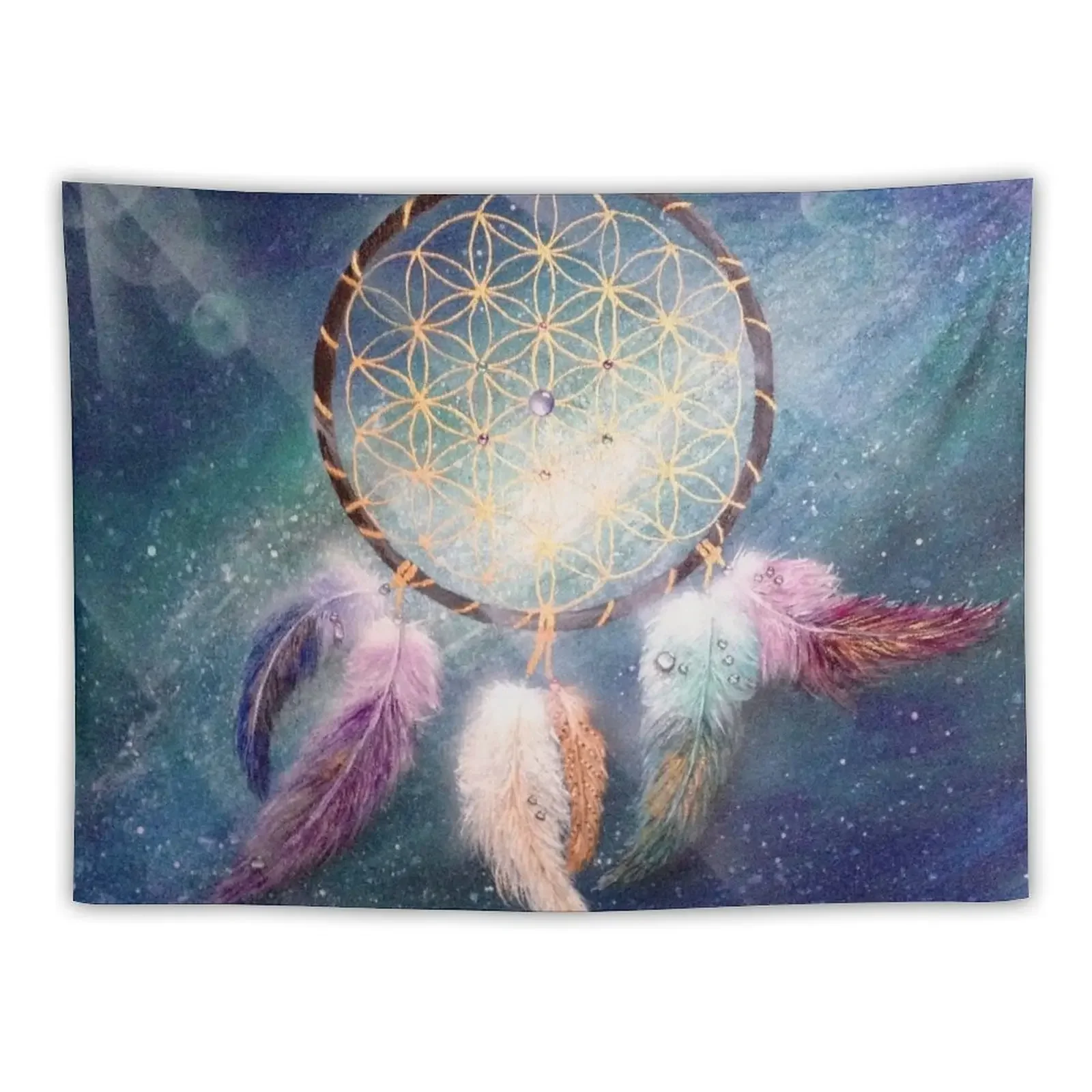 Sacred geometry - dream catcher flower of life Tapestry Wallpaper Bedrooms Decor Wall Hanging Wall Decoration Tapestry