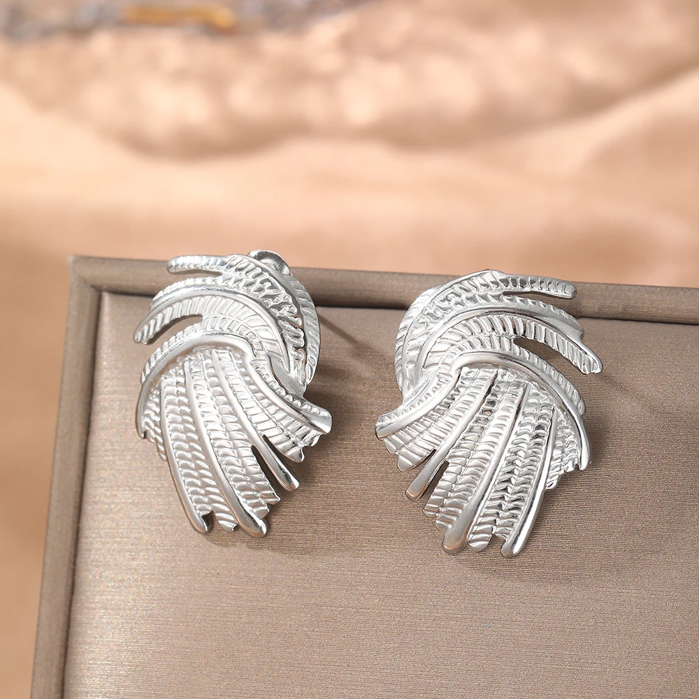 Stainless Steel Earrings Vintage New Fashion Design Geometric Alien Spiral Earrings For Women Jewelry Commuter Party Pairing